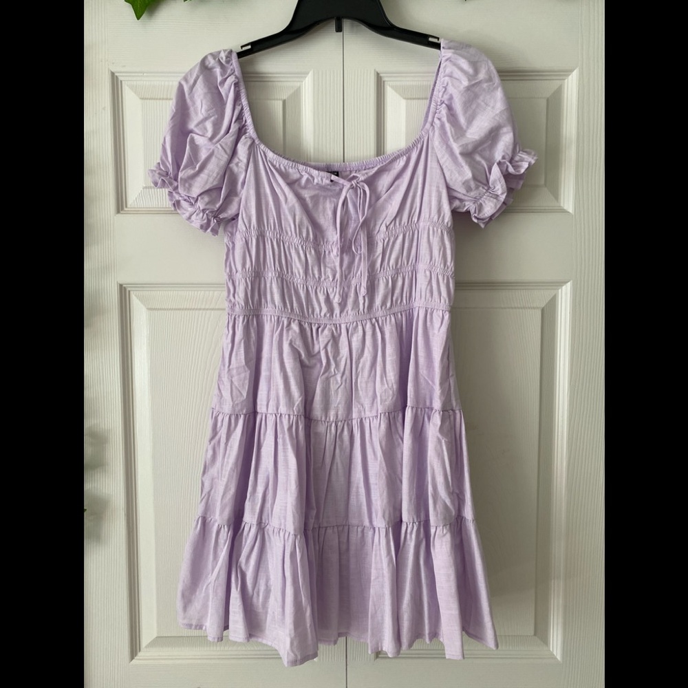 SHEIN purple ruffle dress